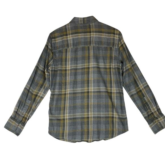 PAIGE Flannel Everett Shirt Midnight Orchard Plaid Long Sleeve Button Up Men's M - Picture 6 of 10